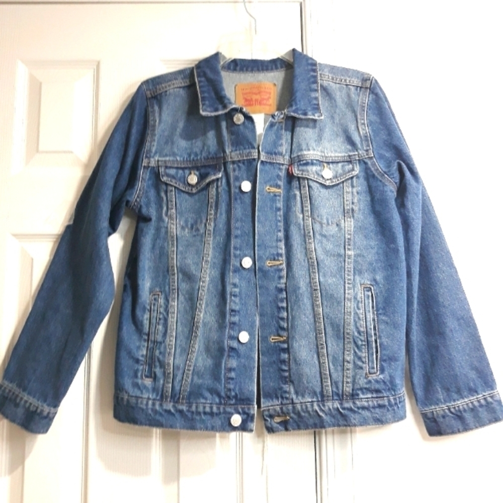 Levi Strauss & Co Youth boys Denim Jacket Blue Size Large 12-13 Years Ol…